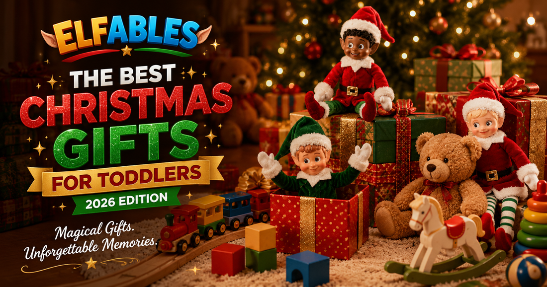 Unique Christmas gifts for toddlers — Elfables mischievous Christmas elf dolls Holly, Jolly, and Jingle