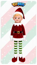 Holly Christmas elf doll - Elfables poseable plush elf toy for kids ages 3+