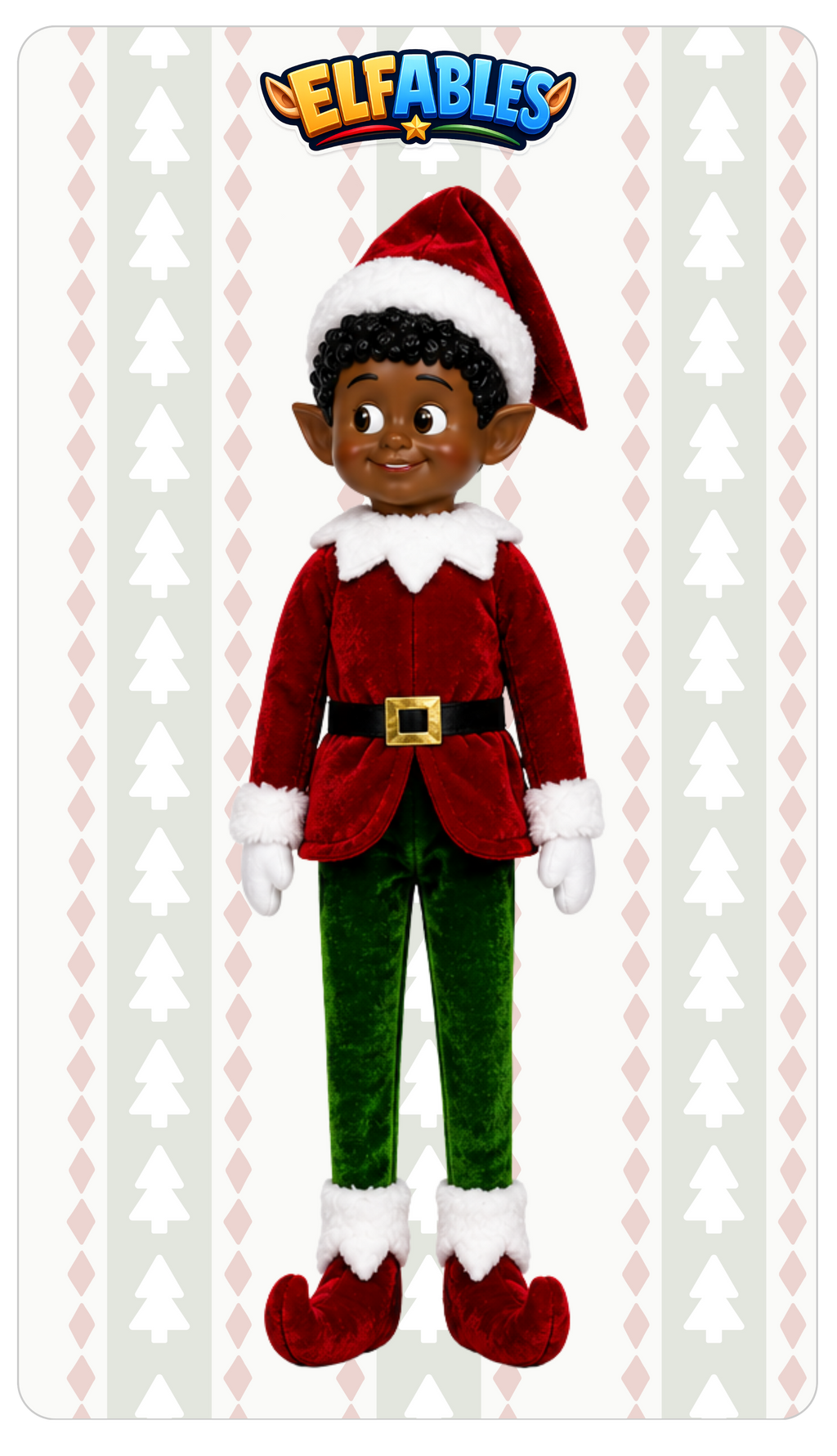 Jingle Christmas elf doll - Elfables poseable plush elf toy for kids ages 3+