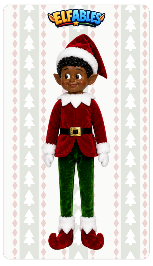 Jingle Christmas elf doll - Elfables poseable plush elf toy for kids ages 3+