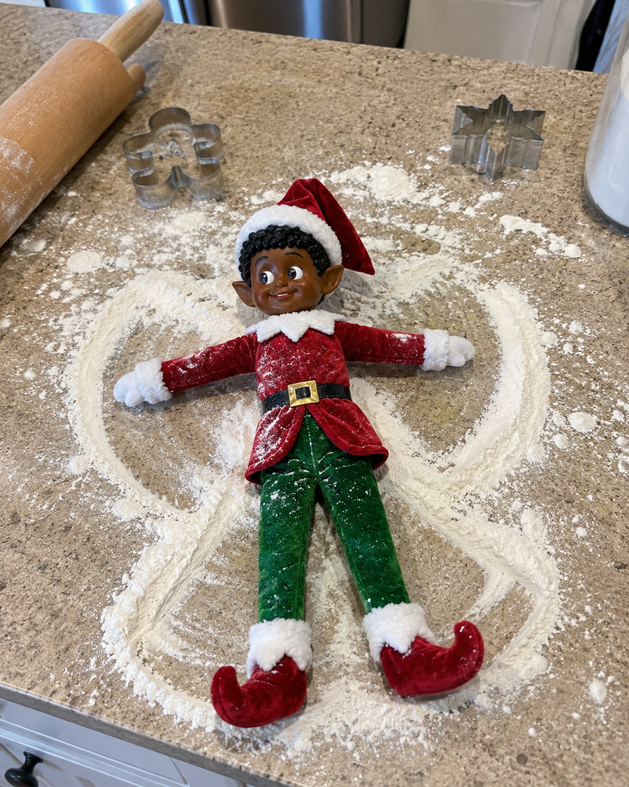 Jingle Made a Snow Angel…Indoors