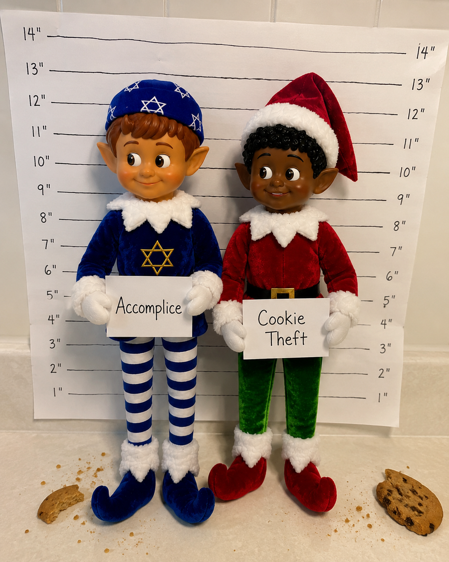 Elf Mugshots: The Cookie Crime Duo