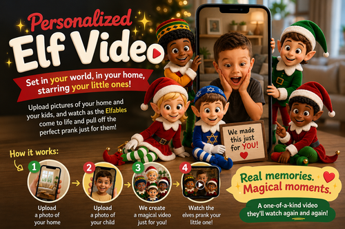 Personalized Elf Video by Elfables — custom holiday elf video for kids set in your own home