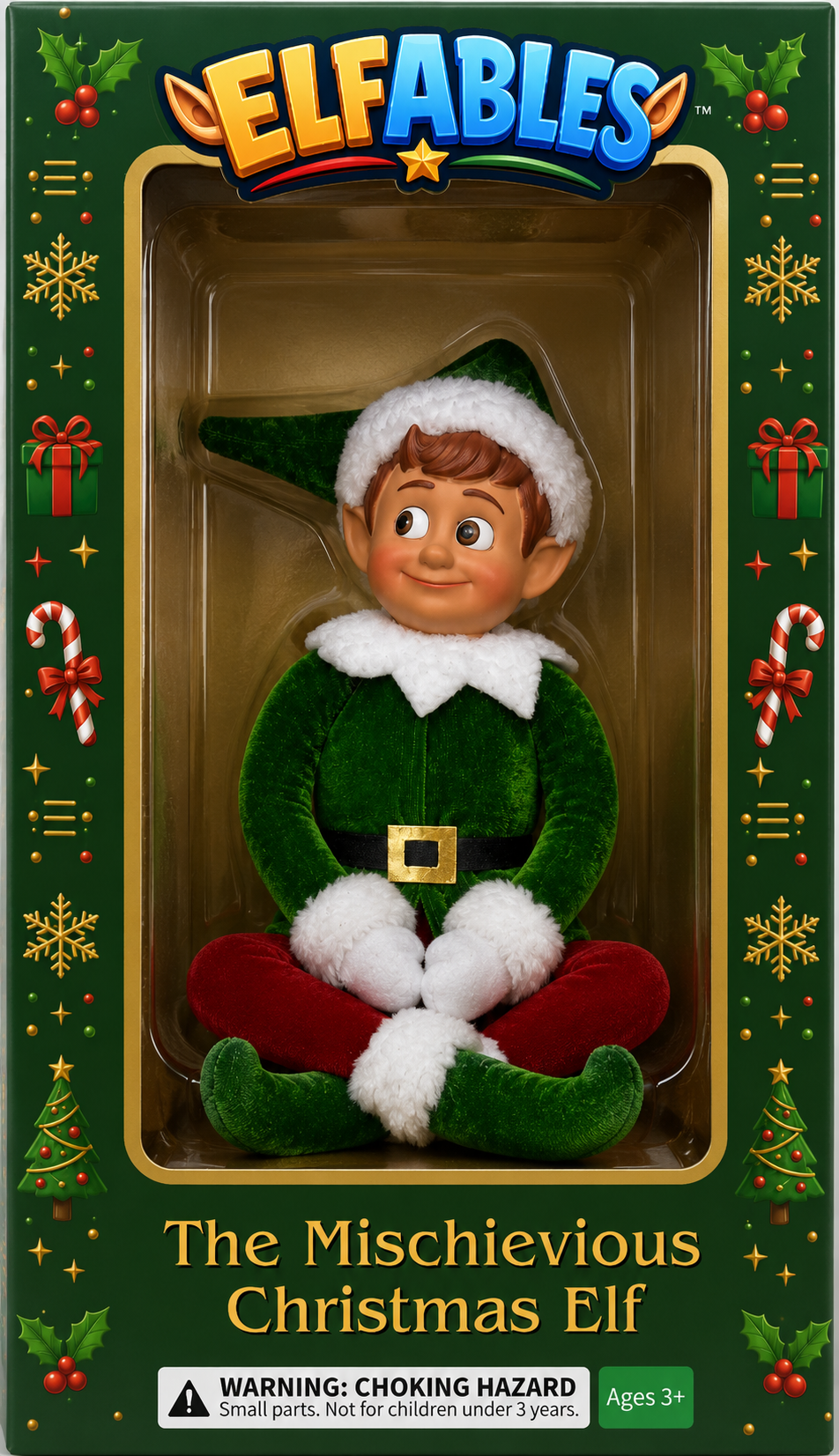 Jolly Elfable gift box - Christmas elf doll packaging